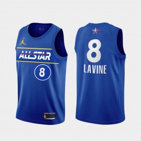 Män Chicago Bulls Tröja Zach LaVine 8 2021 All-Star Jordan Brand Blå Swingman